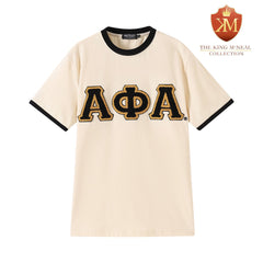 Chenille Neutral and Black Alpha Ringer Premium Shirt