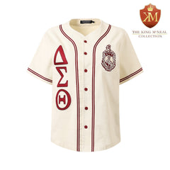 Delta Cream Button Up Baseball Jersey