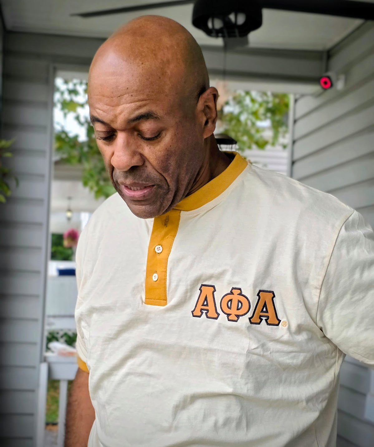 Alpha Neutral Premium Henley Shirt