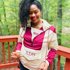 Delta Cream Half Zip Windbreaker Jacket