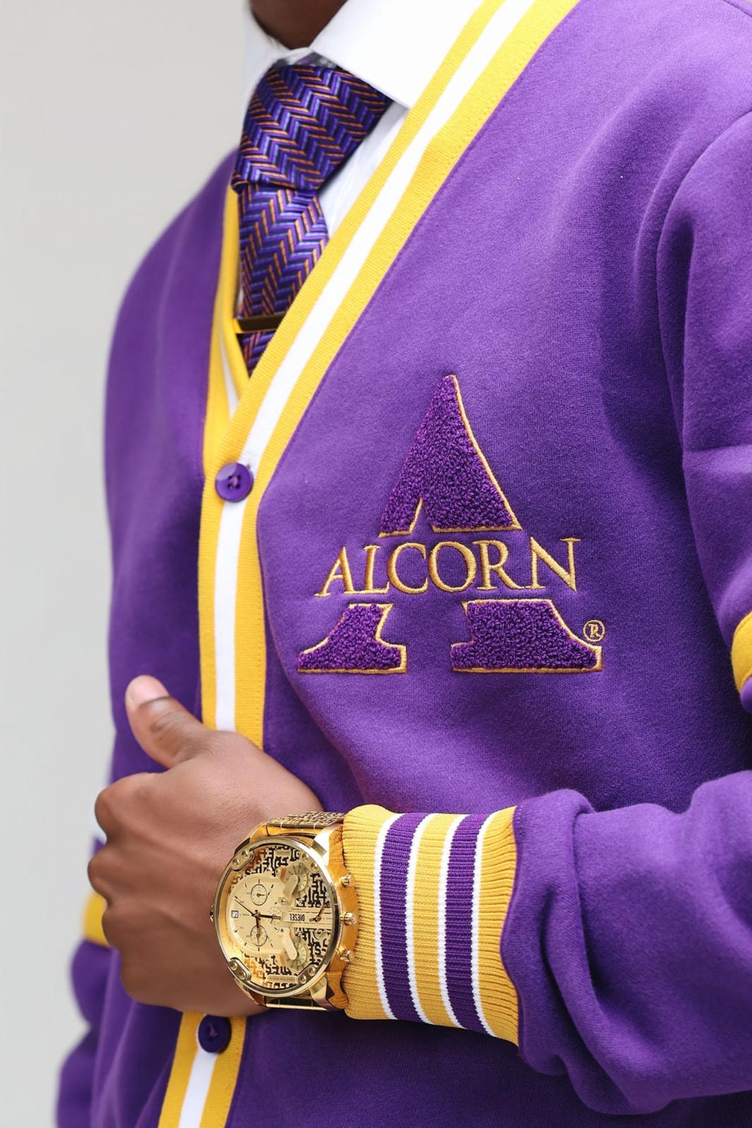 Alcorn Purple Fleece Cardigan