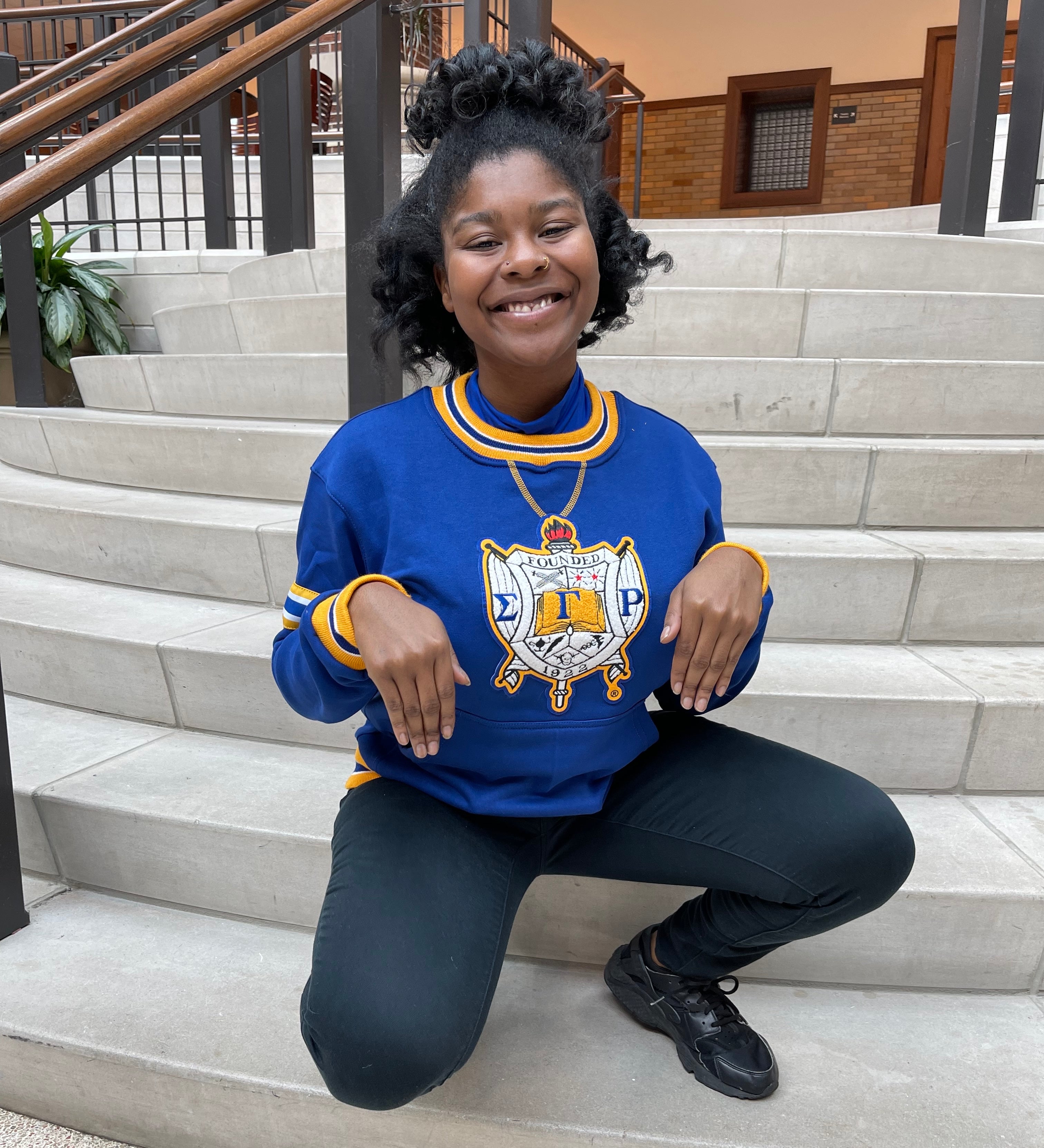 SGRho Chenille Crest Crewneck