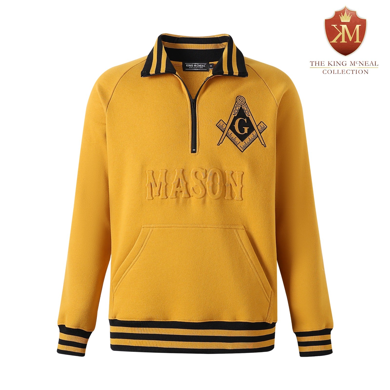 Mason Gold Quarter Zip Sweatshirt