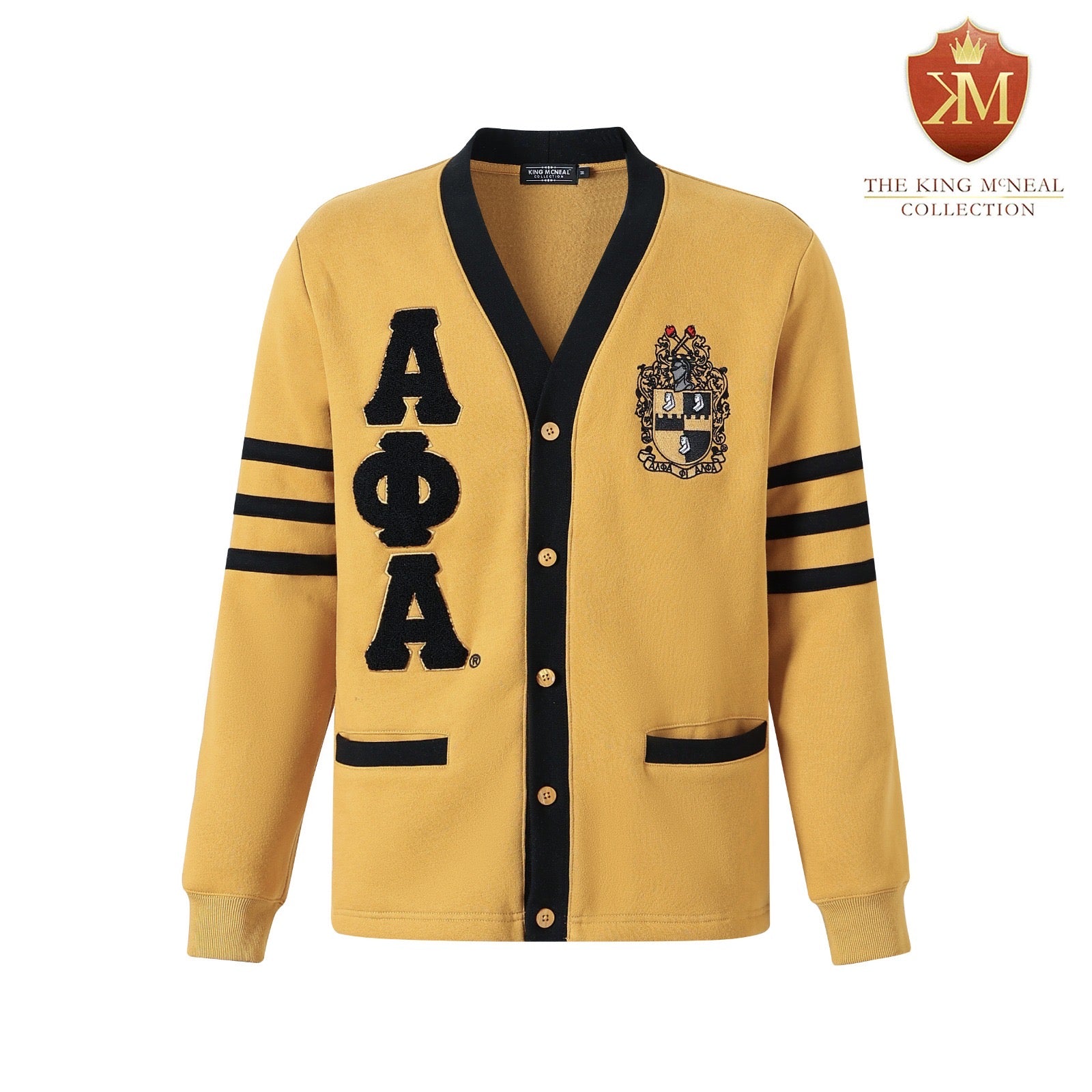 Alpha Gold Fleece Cardigan