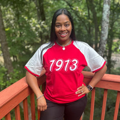 1913 Red Chenille Premium Raglan Shirt