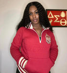 Delta Crimson Quarter Zip Sweatshirt Unisex