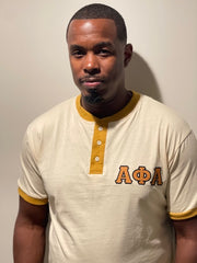 Alpha Neutral Premium Henley Shirt