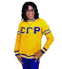 SGRho Gold Chenille Pocket Crewneck
