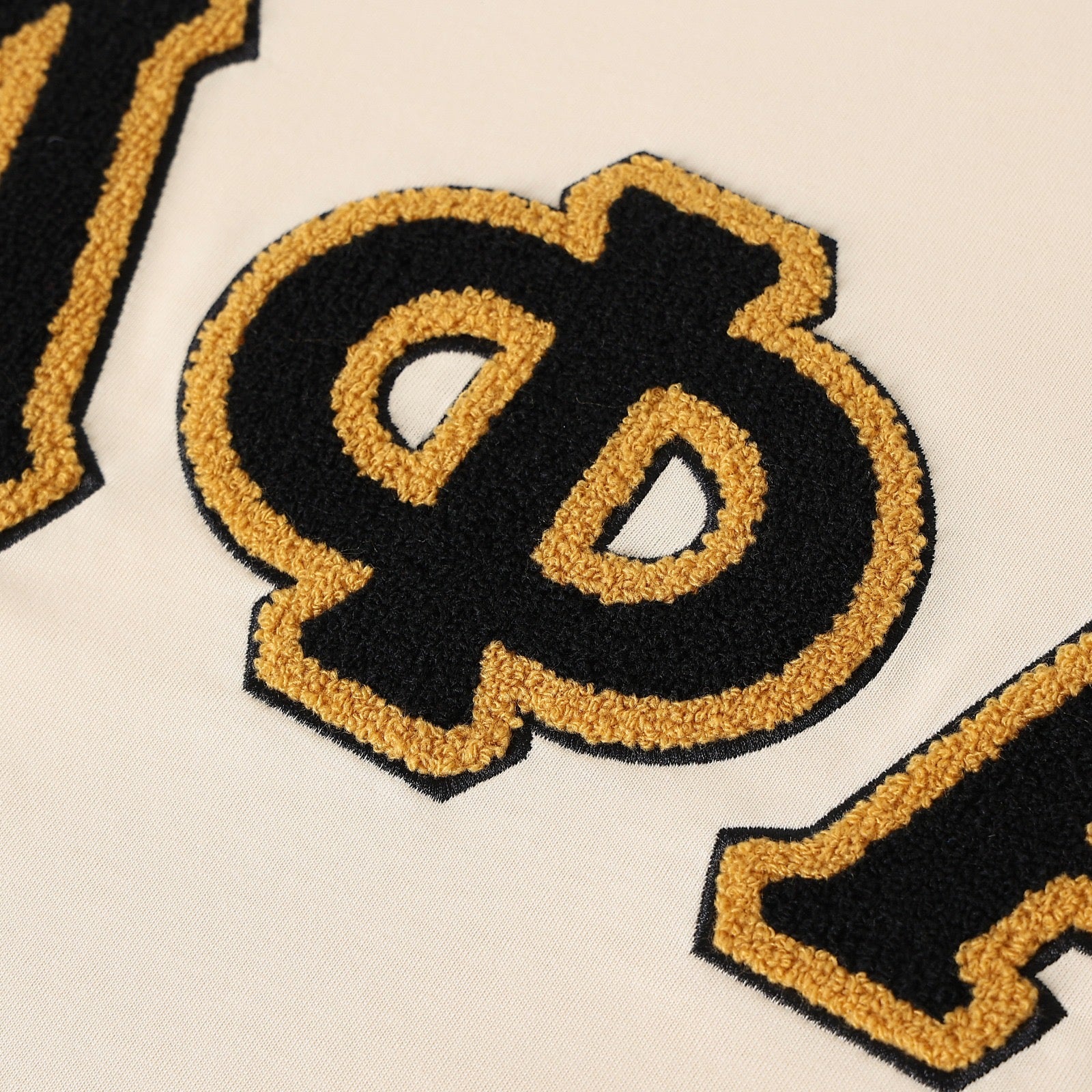 Chenille Neutral and Black Alpha Ringer Premium Shirt