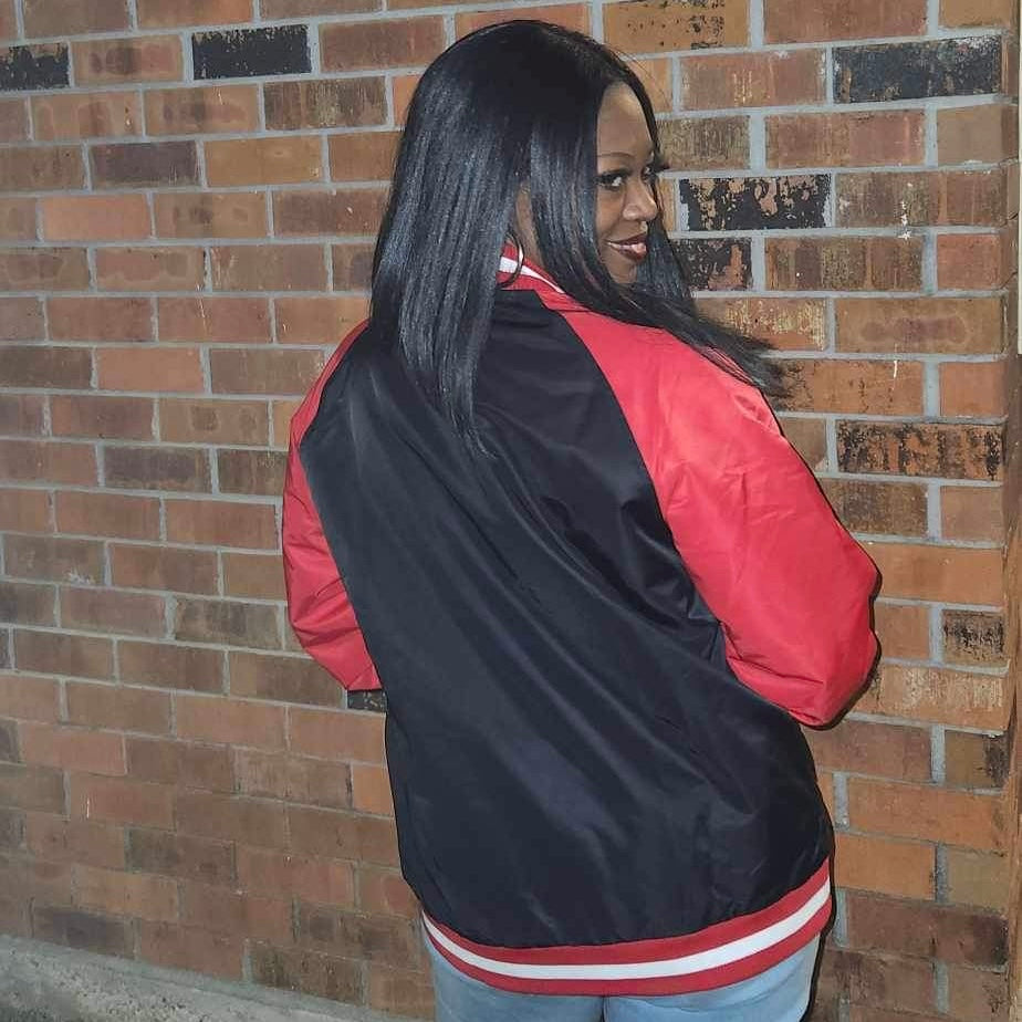 Black Delta Bomber Jacket Custom Lining