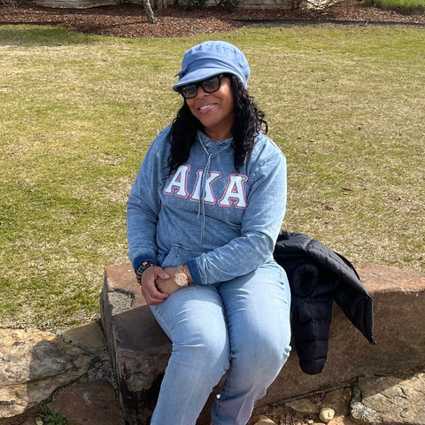 AKA Chenille Light Denim Hoodie