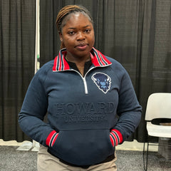 Howard University Blue Quarter Zip Crewneck