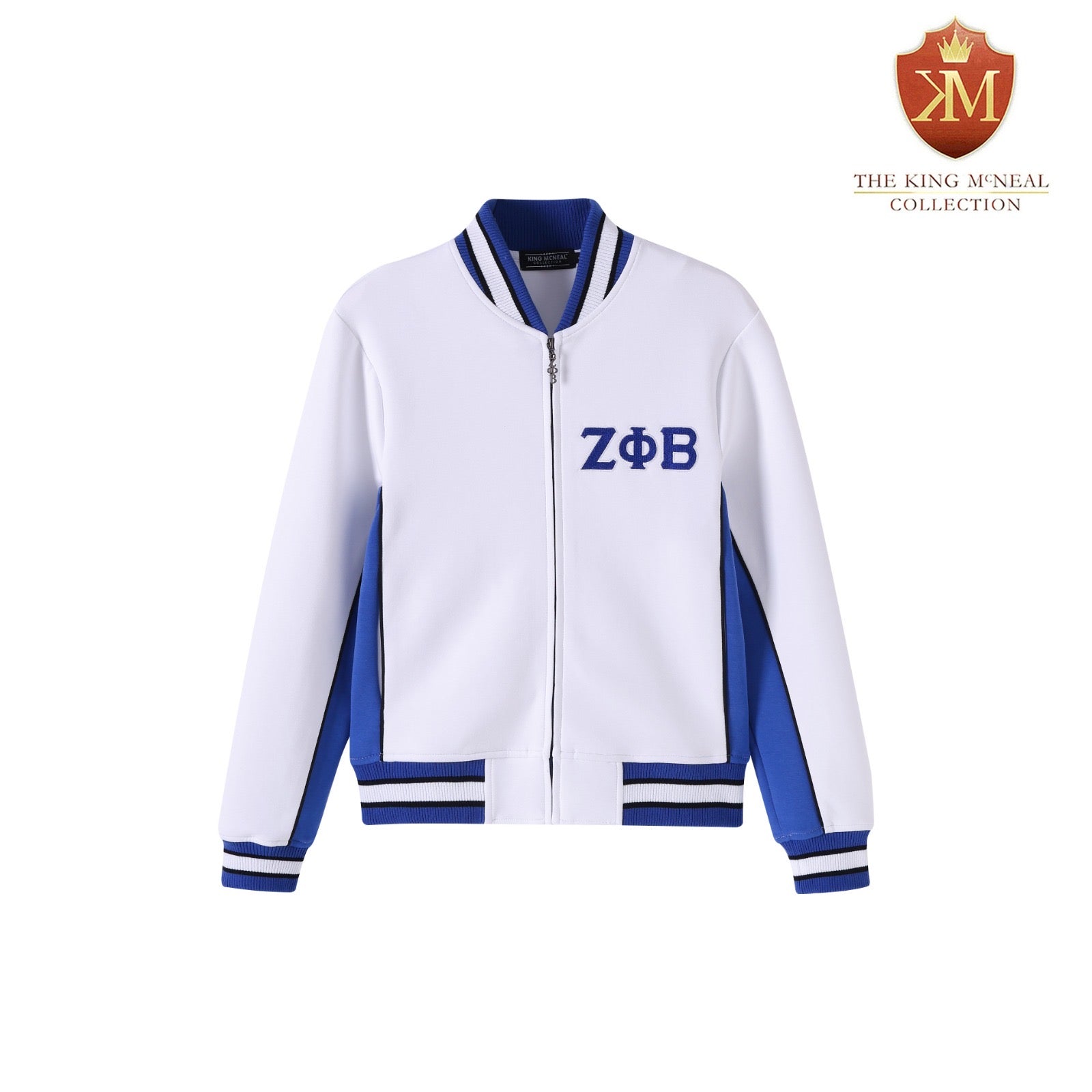 Zeta White Air Tech Fleece Warm Up Jacket