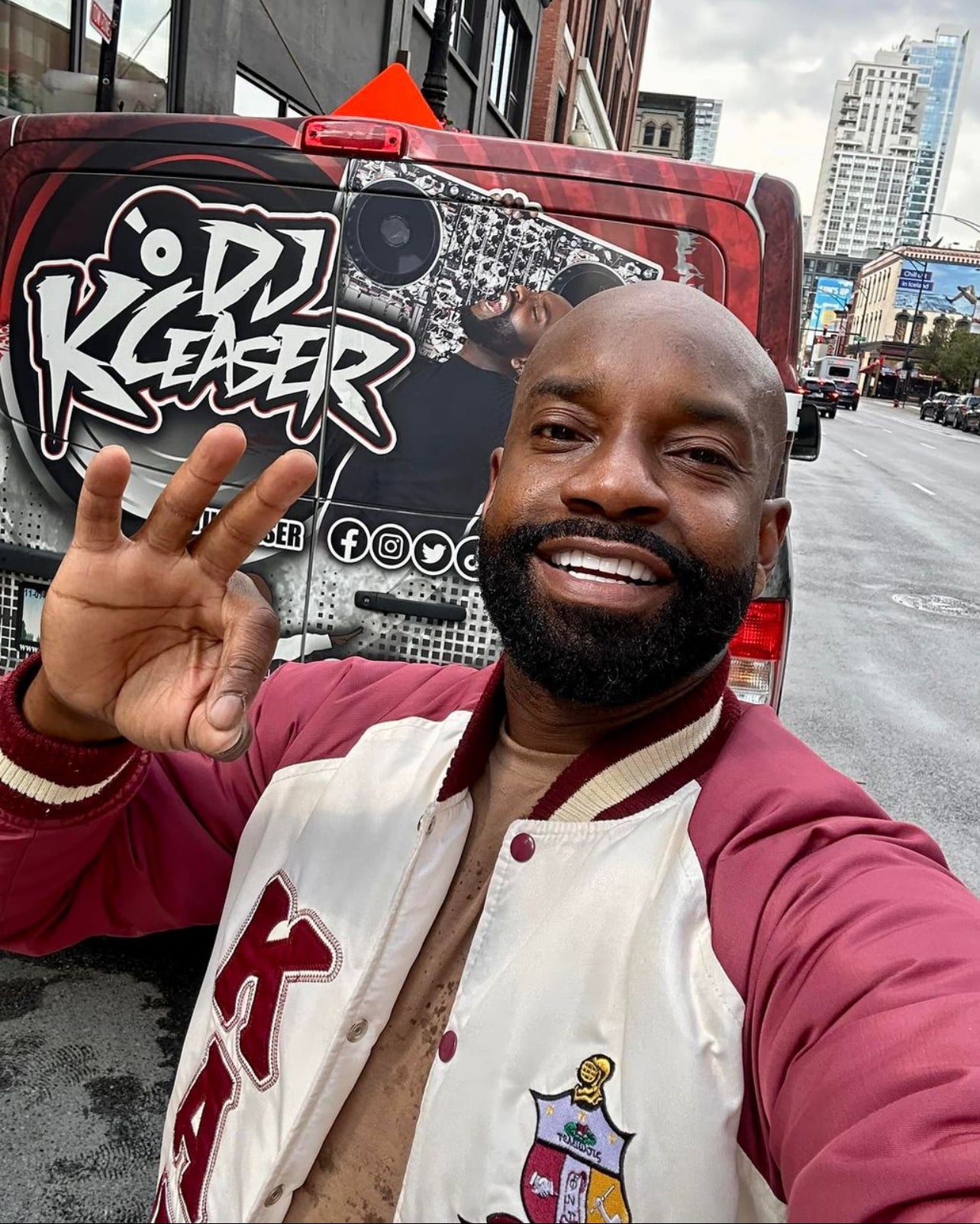 Kappa Krimson & Kream Bomber Jacket