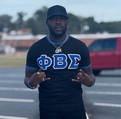 Premium Sigma Chenille Black Ringer Shirt