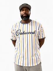 Oakwood White Pullover Baseball Jersey