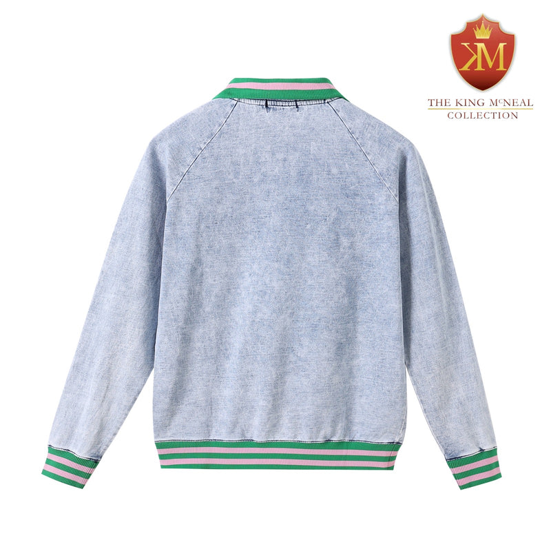AKA Denim Quarter Zip Sweatshirt Unisex