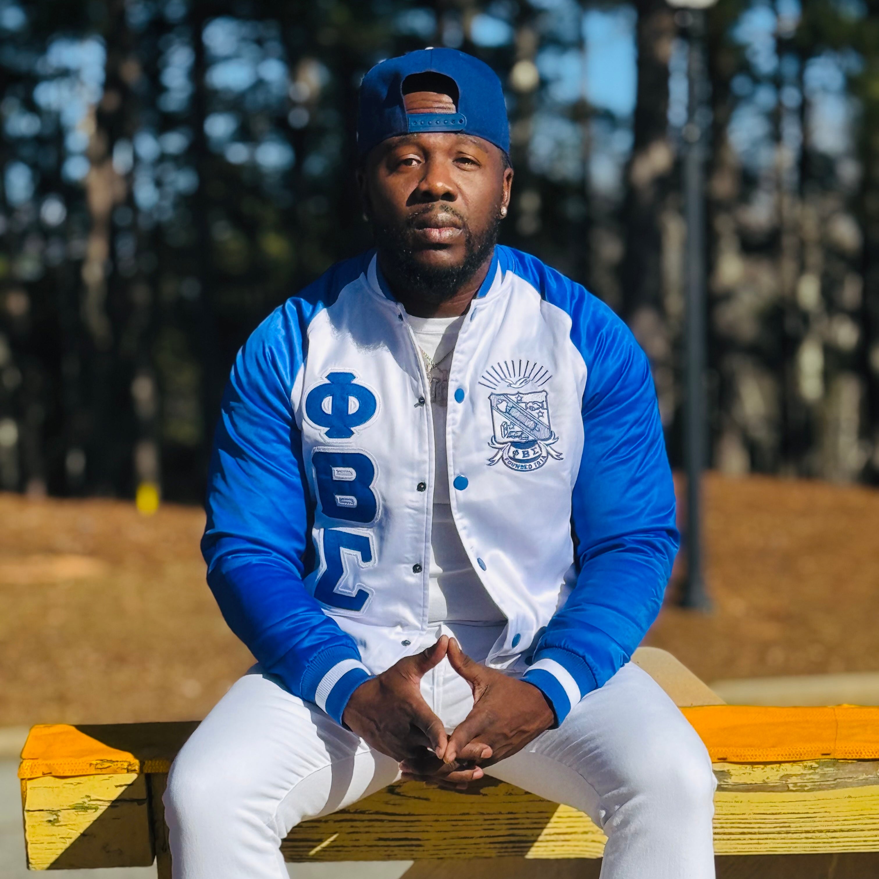 Sigma White Satin Bomber Jacket