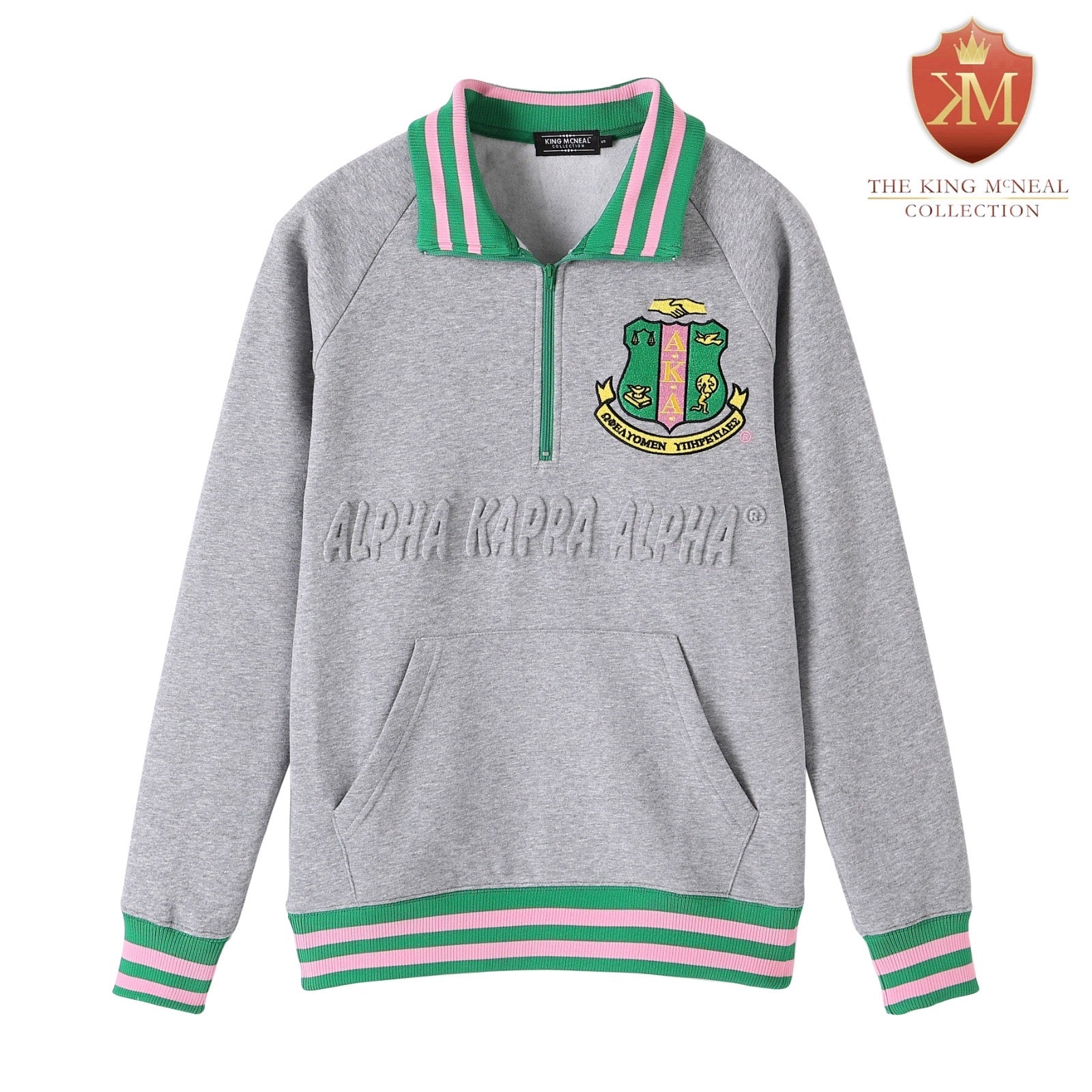 AKA Grey Quarter Zip Sweatshirt Unisex