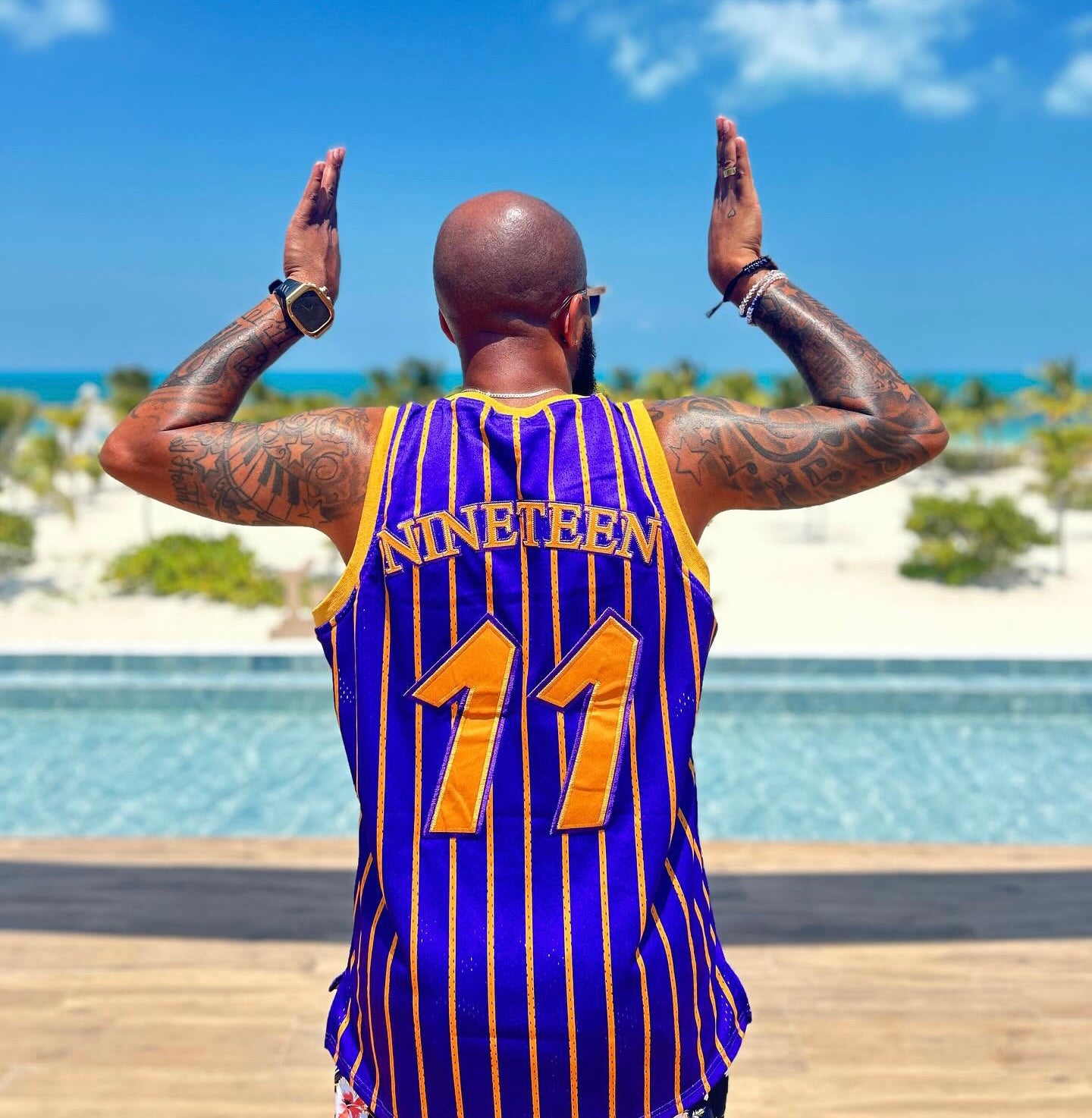 Omega Pinstripe Basketball Jersey