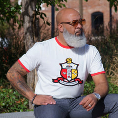 Kappa White Chenille Crest Ringer Premium Shirt