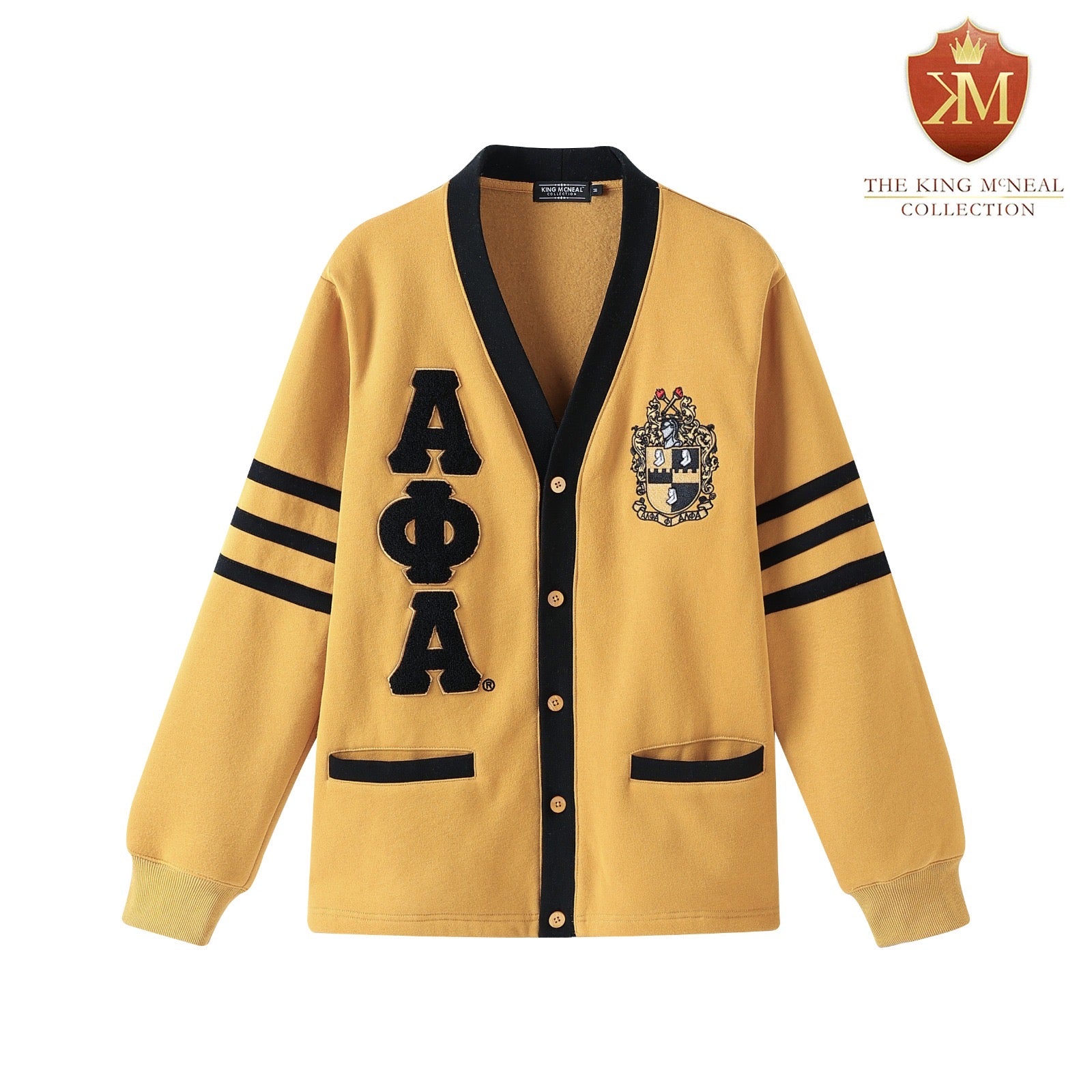 Alpha Gold Fleece Cardigan