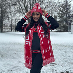 Delta Red Crest Scarf And Hat Set