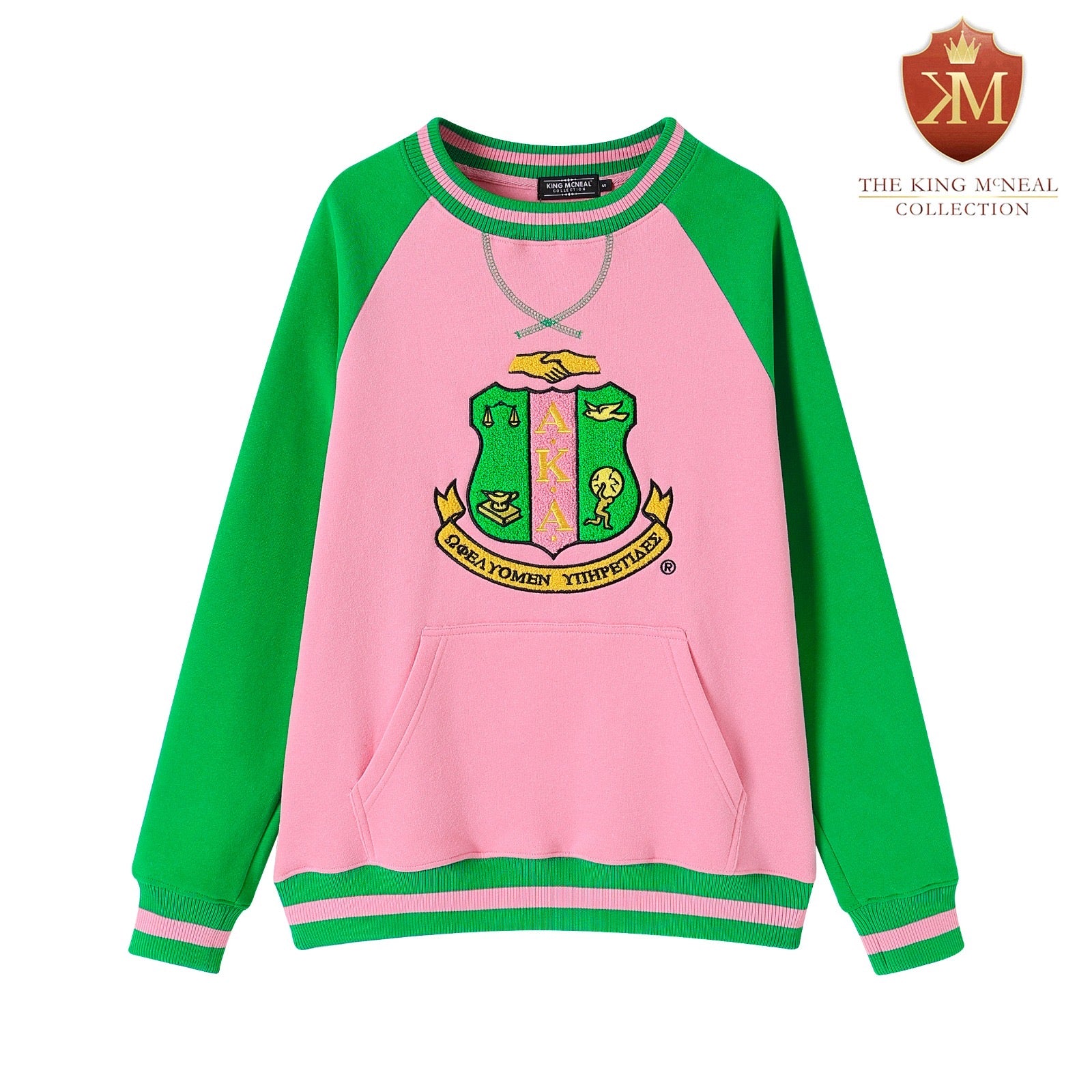 AKA Pink Crest Chenille Crewneck (Unisex Size)