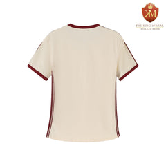 Delta Cream Tapered Embossed Crest Premium Shirt