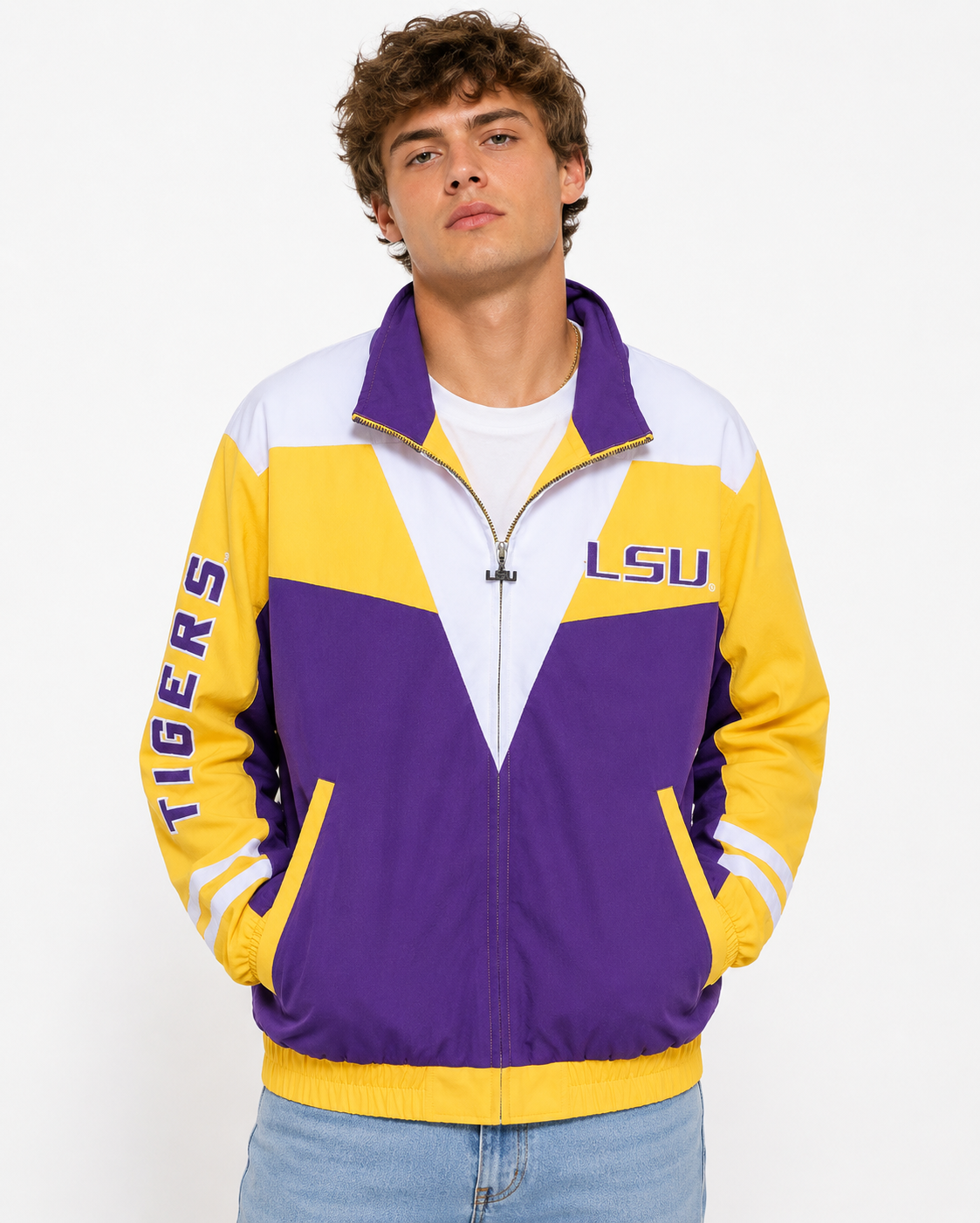 LSU Purple Full Zip Windbreaker Tech