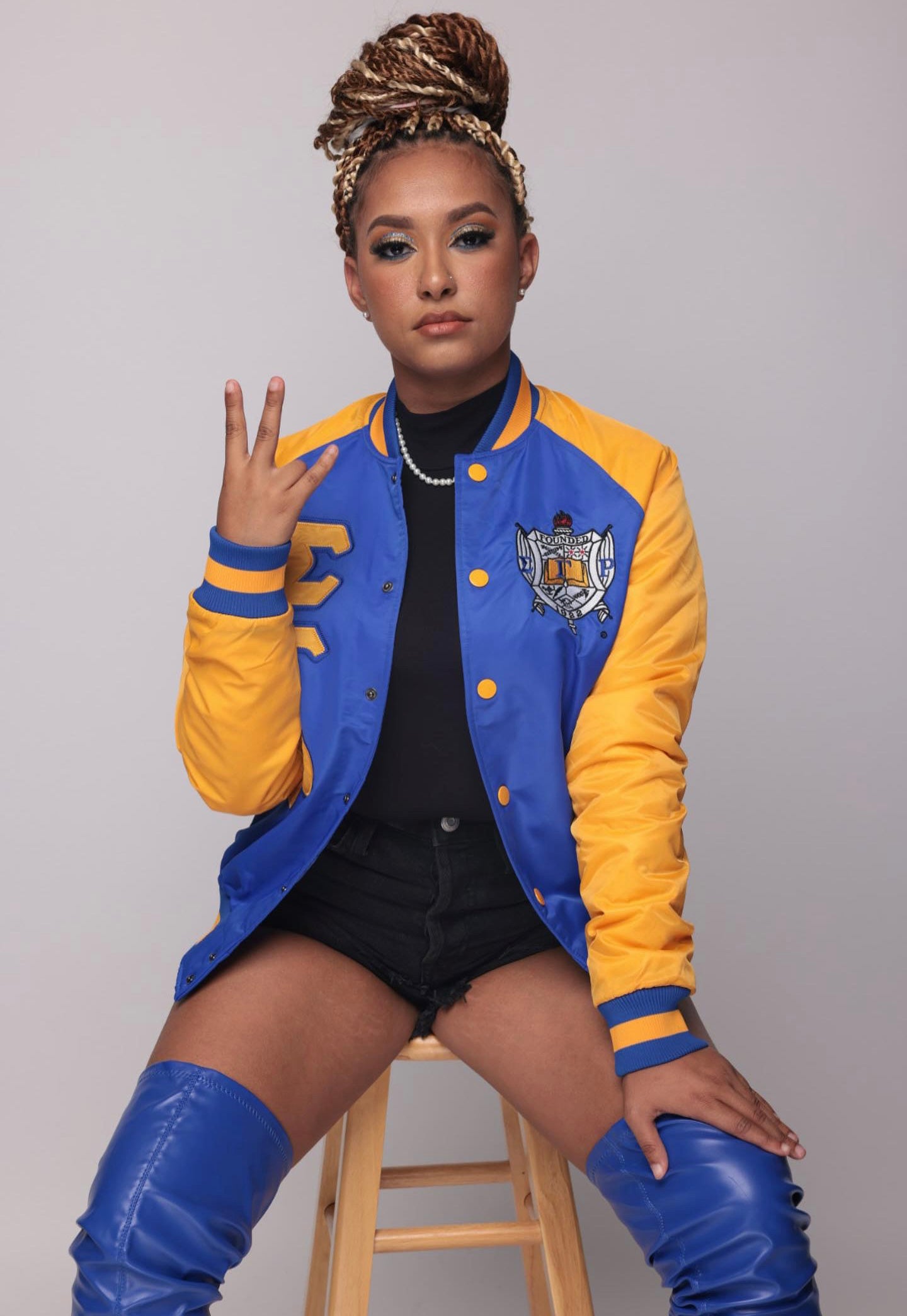 Sigma Gamma Rho Bomber Jacket Custom Lining The King McNeal Collection