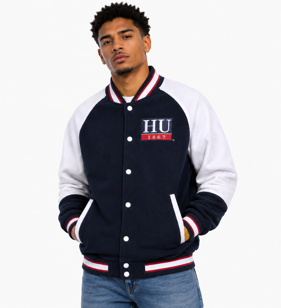 Howard University Navy Fleece Jacket