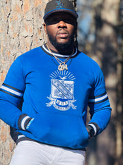 Phi Beta Sigma Blue Crest Chenille Crewneck sweatshirt