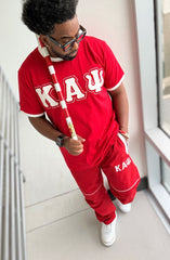 Kappa Red Chenille Letter Ringer Premium Shirt