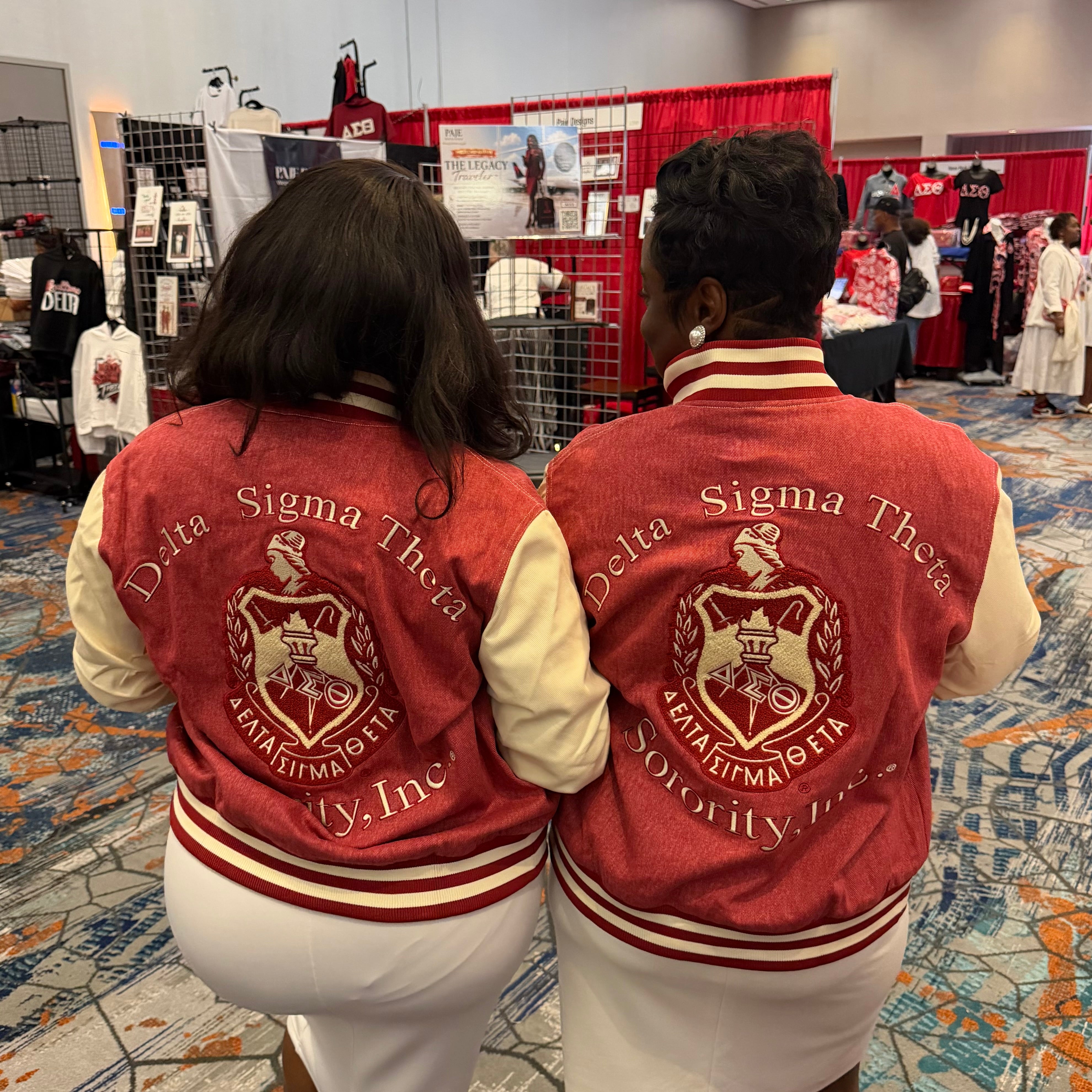 Delta Crimson 1913 Denim Bomber Jacket (Unisex)