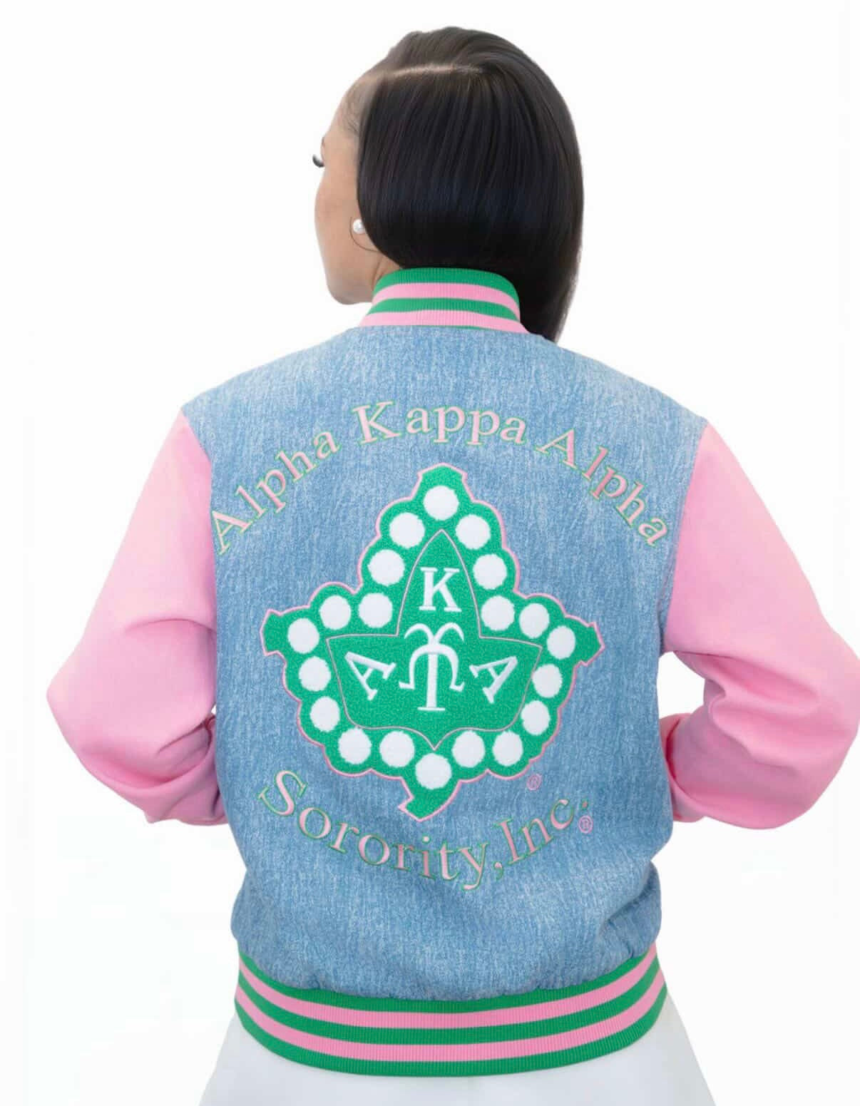 AKA 1908 Denim Bomber Jacket