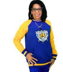 SGRho Chenille Crest Pocket Crewneck