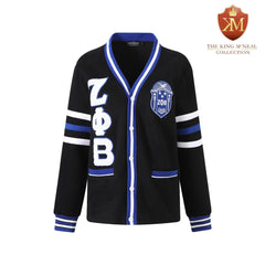 Zeta Black Fleece Cardigan Unisex Fit