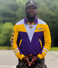 LSU Purple Full Zip Windbreaker Tech