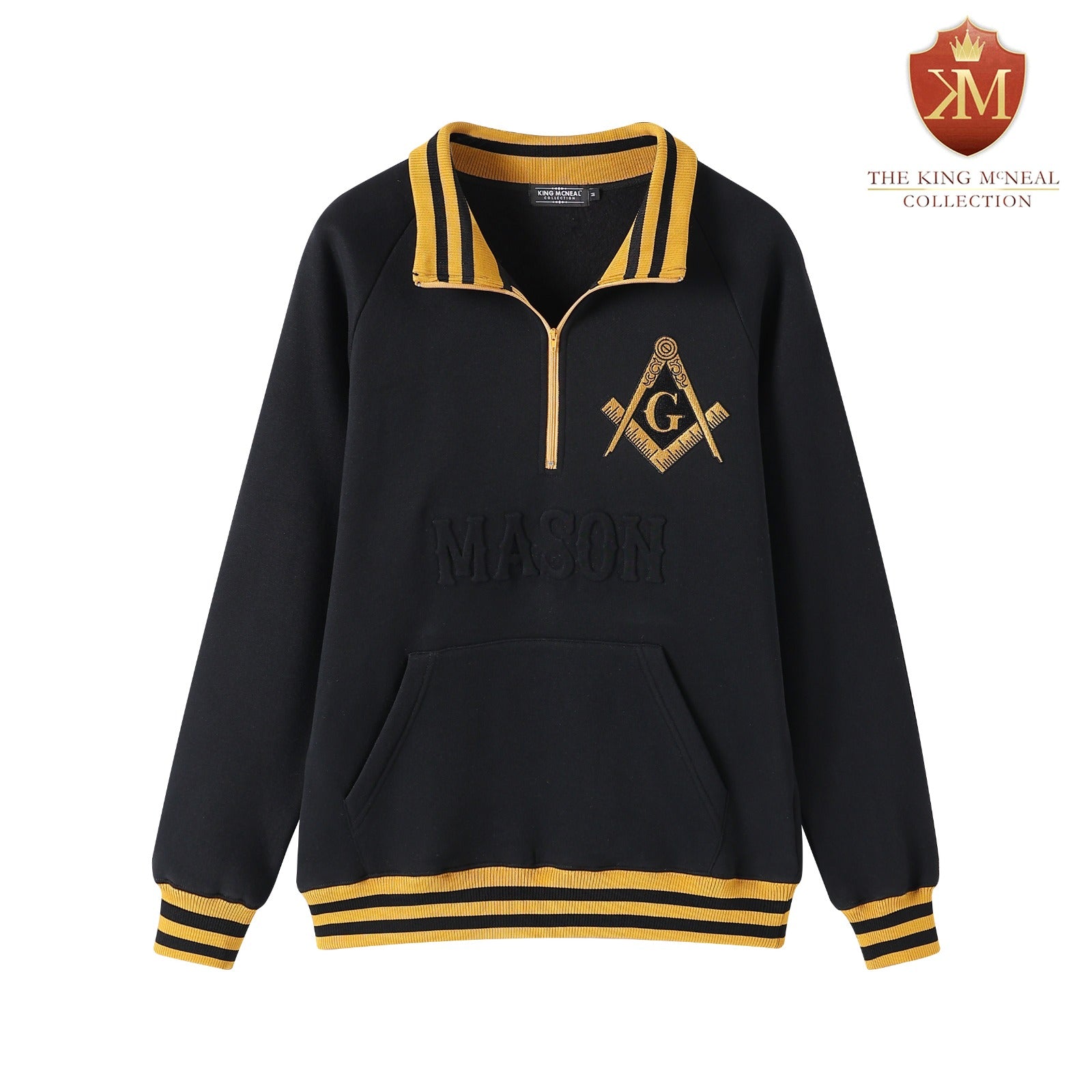 Mason Black Quarter Zip Sweatshirt