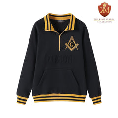 Mason Black Quarter Zip Sweatshirt
