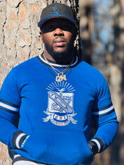Phi Beta Sigma Blue Crest Chenille Crewneck sweatshirt