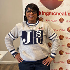 Jackson State Heather Grey Pocket Crewneck