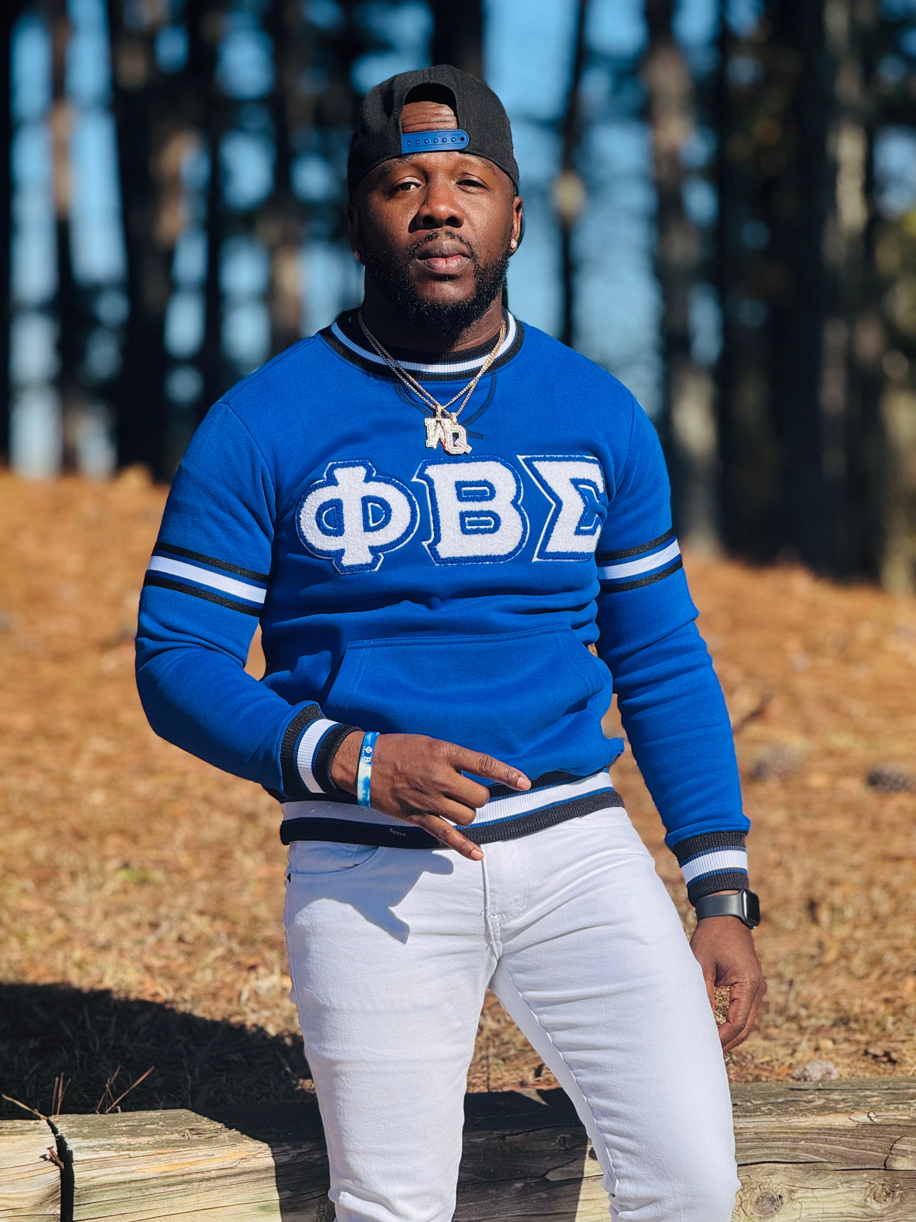 Phi Beta Sigma Blue Chenille Crewneck