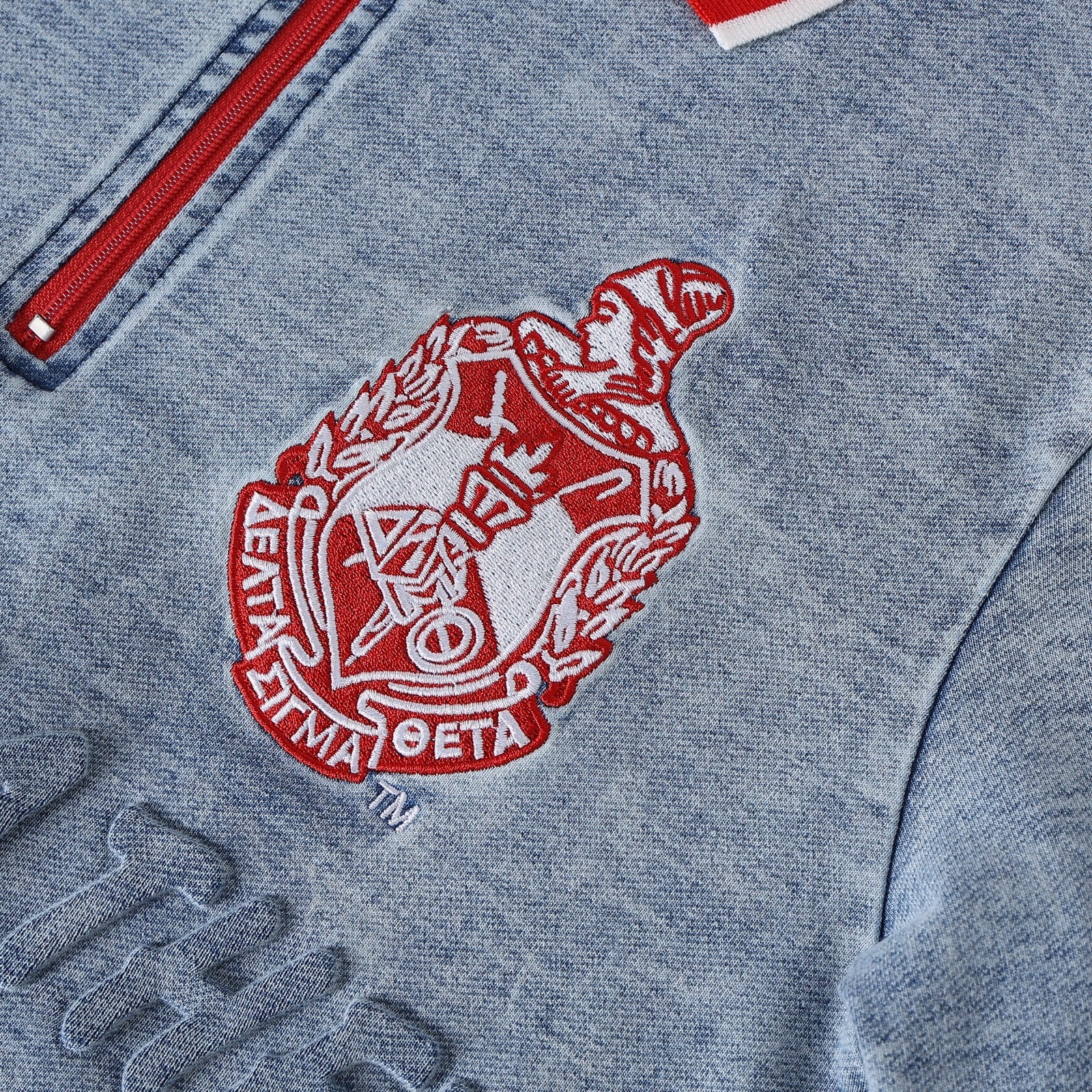 Delta Denim Embossed Polo Shirt