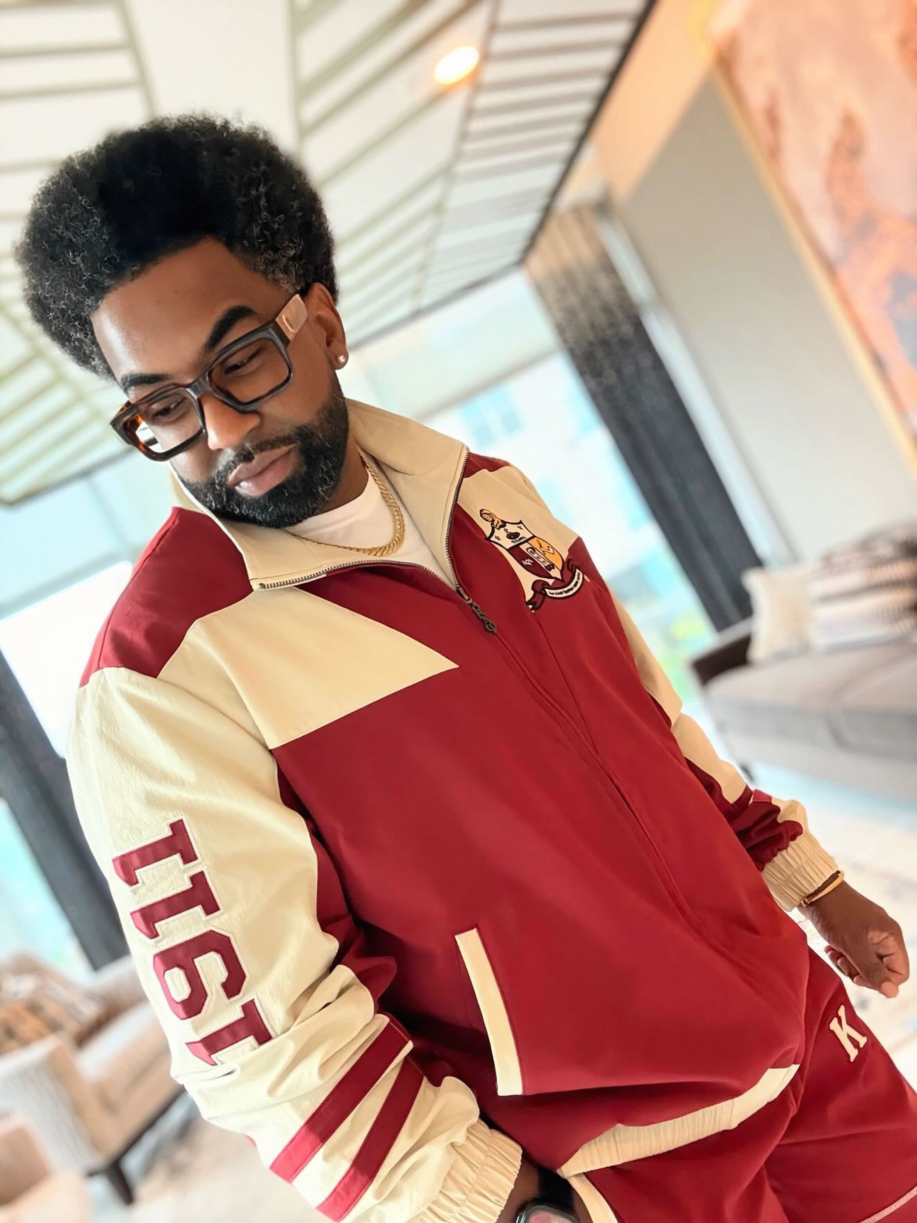 Kappa Crimson Full Zip Windbreaker Tech Jacket