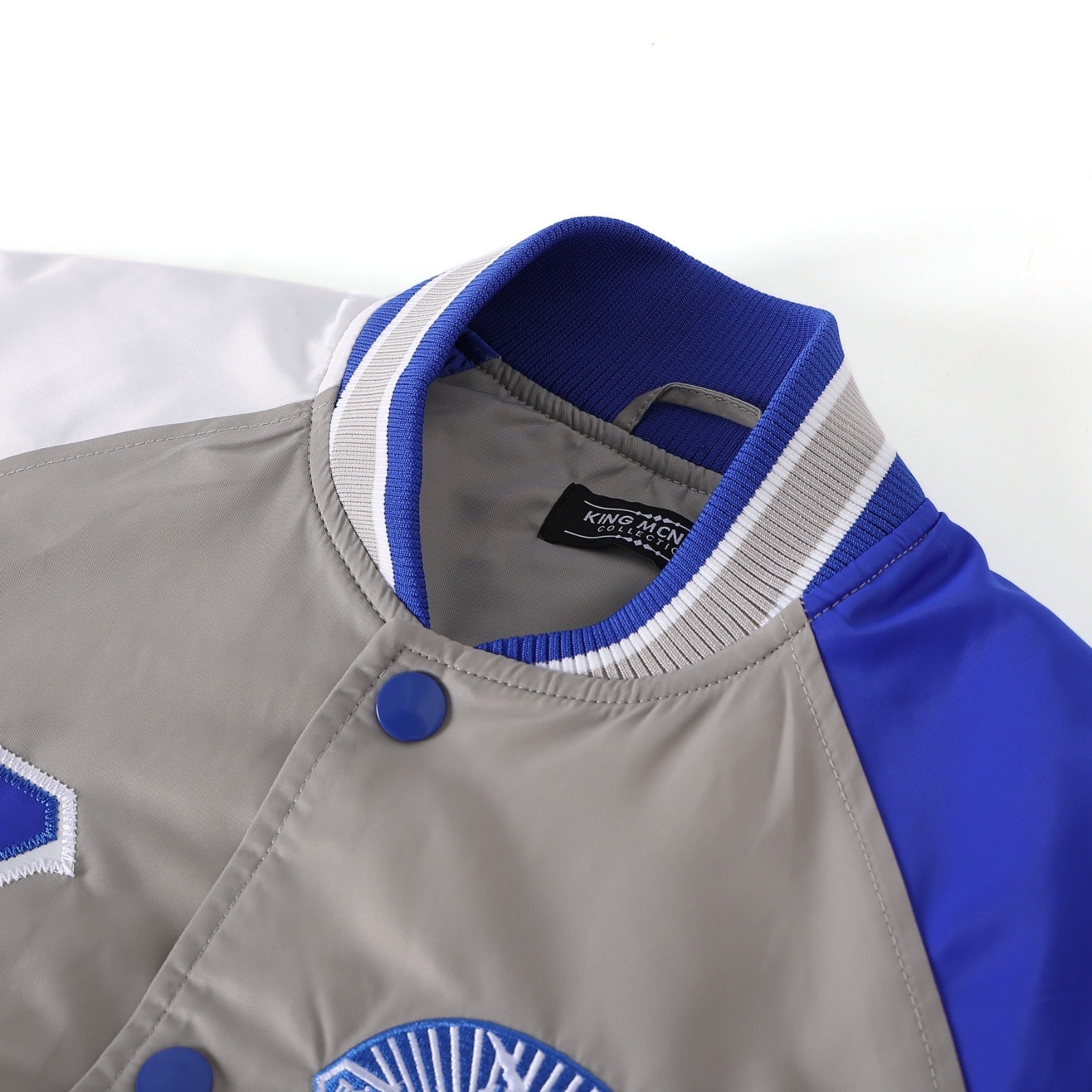 Grey Zeta Bomber Jacket Custom Lining