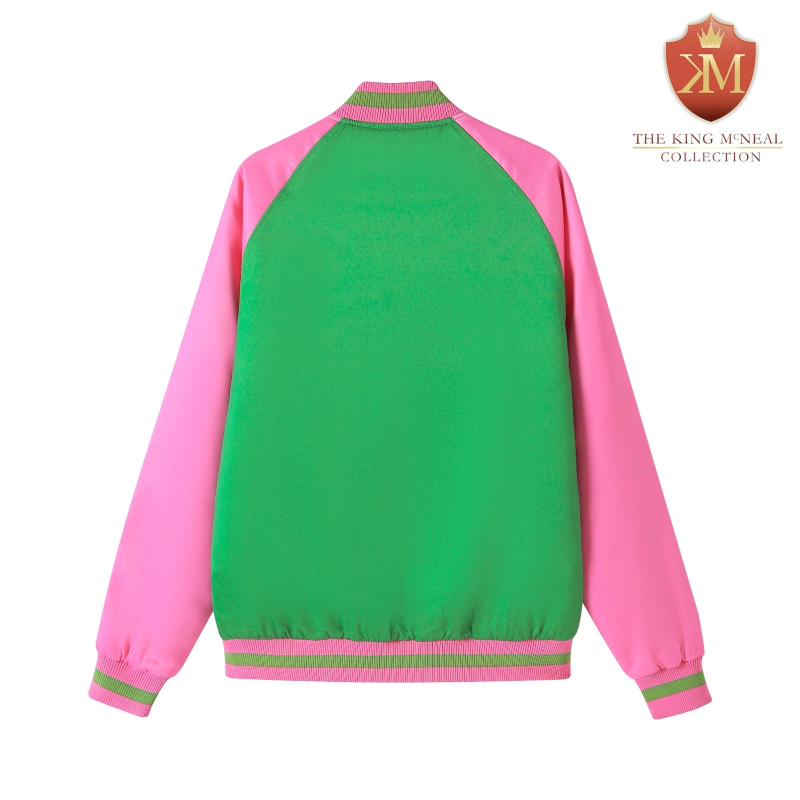 AKA Green Satin Bomber Jacket
