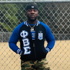 Phi Beta Sigma Black Varsity Fleece Jacket