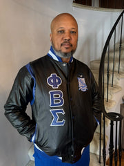 Sigma All Leather Letterman Jacket